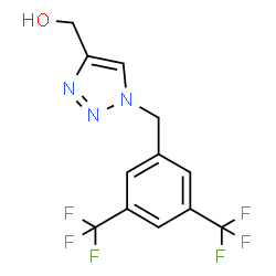 ChemSpider 2D Image | {1-[3,5-Bis(trifluoromethyl)benzyl]-1H-1,2,3-triazol-4-yl}methanol | C12H9F6N3O