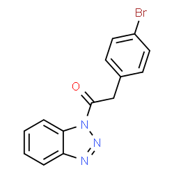 ChemSpider 2D Image | 1-(1H-Benzotriazol-1-yl)-2-(4-bromophenyl)ethanone | C14H10BrN3O
