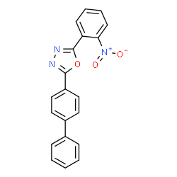ChemSpider 2D Image | 2-(4-Biphenylyl)-5-(2-nitrophenyl)-1,3,4-oxadiazole | C20H13N3O3