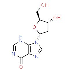 ChemSpider 2D Image | 9-(2-Deoxy-alpha-L-erythro-pentofuranosyl)-3,9-dihydro-6H-purin-6-one | C10H12N4O4