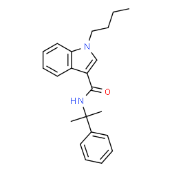 ChemSpider 2D Image | 1-Butyl-N-(2-phenyl-2-propanyl)-1H-indole-3-carboxamide | C22H26N2O