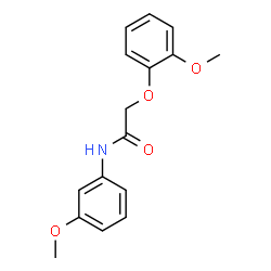 ChemSpider 2D Image | 2-(2-Methoxyphenoxy)-N-(3-methoxyphenyl)acetamide | C16H17NO4