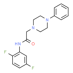 ChemSpider 2D Image | N-(2,5-Difluorophenyl)-2-(4-phenyl-1-piperazinyl)acetamide | C18H19F2N3O