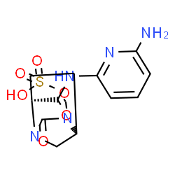 ChemSpider 2D Image | (5R)-N-(6-Amino-2-pyridinyl)-7-oxo-6-(sulfooxy)-1,6-diazabicyclo[3.2.1]octane-2-carboxamide | C12H15N5O6S