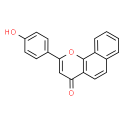 ChemSpider 2D Image | 2-(4-Hydroxyphenyl)-4H-benzo[h]chromen-4-one | C19H12O3