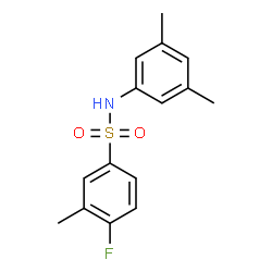 ChemSpider 2D Image | N-(3,5-Dimethylphenyl)-4-fluoro-3-methylbenzenesulfonamide | C15H16FNO2S