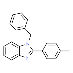 ChemSpider 2D Image | 1-Benzyl-2-(4-methylphenyl)-1H-benzimidazole | C21H18N2