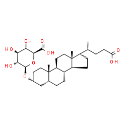 ChemSpider 2D Image | Lithocholic acid 3-glucuronide | C30H48O9