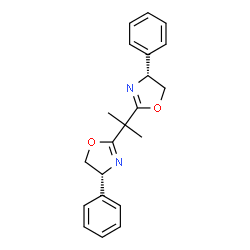 ChemSpider 2D Image | (+)-2,2'-Isopropylidenebis[(4R)-4-phenyl-2-oxazoline] | C21H22N2O2