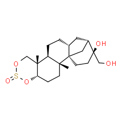 ChemSpider 2D Image | (1R,2R,5S,10S,11S,14R,16S,17S)-17-(Hydroxymethyl)-2,10-dimethyl-6,8-dioxa-7-thiapentacyclo[14.3.1.0~1,14~.0~2,11~.0~5,10~]icosan-17-ol 7-oxide | C20H32O5S