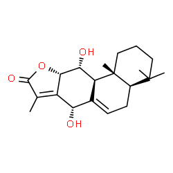 ChemSpider 2D Image | (5beta,9beta,10alpha,11beta,12beta,14beta)-11,14-Dihydroxy-12,16-epoxyabieta-7,13(15)-dien-16-one | C20H28O4