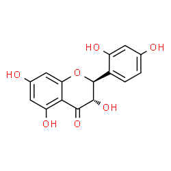 ChemSpider 2D Image | (2S,3S)-2-(2,4-Dihydroxyphenyl)-3,5,7-trihydroxy-2,3-dihydro-4H-chromen-4-one | C15H12O7