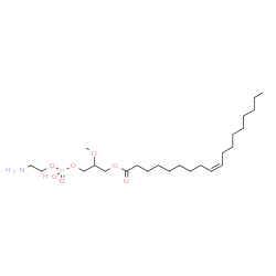ChemSpider 2D Image | 3-{[(2-Aminoethoxy)(hydroxy)phosphoryl]oxy}-2-methoxypropyl (9Z)-9-octadecenoate | C24H48NO7P
