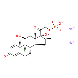 ChemSpider 2D Image | Betamethasone 21-phosphate disodium salt | C22H28FNa2O8P