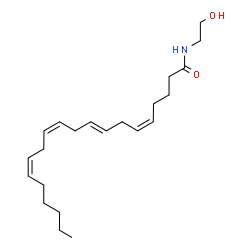 ChemSpider 2D Image | (5Z,8E,11Z,14Z)-N-(2-Hydroxyethyl)-5,8,11,14-icosatetraenamide | C22H37NO2