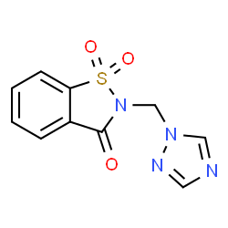ChemSpider 2D Image | 2-(1H-1,2,4-Triazol-1-ylmethyl)-1,2-benzothiazol-3(2H)-one 1,1-dioxide | C10H8N4O3S