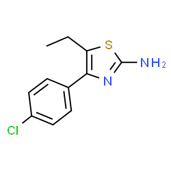 ChemSpider 2D Image | 4-(4-Chlorophenyl)-5-ethylthiazol-2-amine | C11H11ClN2S