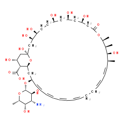 ChemSpider 2D Image | (1S,3R,4S,7R,9R,11R,15S,16S,17S,18S,21Z,25Z,33S,35S,36R,37R)-33-[(3-Amino-3,6-dideoxy-beta-L-galactopyranosyl)oxy]-1,3,4,7,9,11,17,37-octahydroxy-15,16,18-trimethyl-13-oxo-14,39-dioxabicyclo[33.3.1]no
natriaconta-19,21,25,27,29,31-hexaene-36-carboxylic acid | C47H75NO17