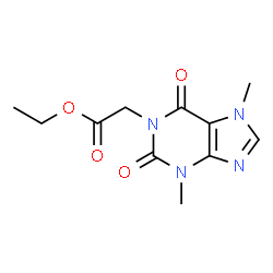 ChemSpider 2D Image | Ethyl (3,7-dimethyl-2,6-dioxo-2,3,6,7-tetrahydro-1H-purin-1-yl)acetate | C11H14N4O4