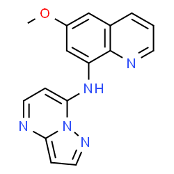 ChemSpider 2D Image | 6-Methoxy-N-(pyrazolo[1,5-a]pyrimidin-7-yl)-8-quinolinamine | C16H13N5O