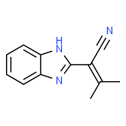 ChemSpider 2D Image | 2-(1H-Benzimidazol-2-yl)-3-methyl-2-butenenitrile | C12H11N3