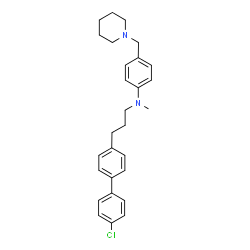ChemSpider 2D Image | N-[3-(4'-Chloro-4-biphenylyl)propyl]-N-methyl-4-(1-piperidinylmethyl)aniline | C28H33ClN2