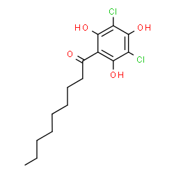 ChemSpider 2D Image | 1-(3,5-Dichloro-2,4,6-trihydroxyphenyl)-1-nonanone | C15H20Cl2O4