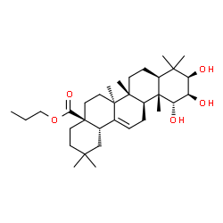 ChemSpider 2D Image | Propyl (1alpha,2beta,3beta)-1,2,3-trihydroxyolean-12-en-28-oate | C33H54O5