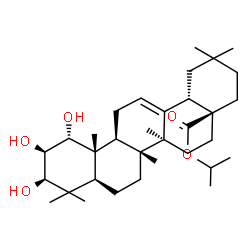 ChemSpider 2D Image | Isopropyl (1alpha,2beta,3beta)-1,2,3-trihydroxyolean-12-en-28-oate | C33H54O5