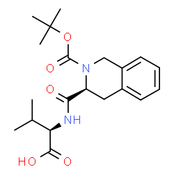 ChemSpider 2D Image | N-{[(3S)-2-{[(2-Methyl-2-propanyl)oxy]carbonyl}-1,2,3,4-tetrahydro-3-isoquinolinyl]carbonyl}-D-valine | C20H28N2O5