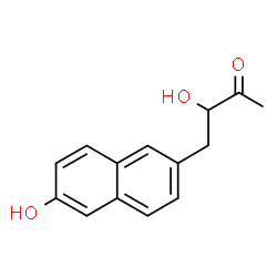 ChemSpider 2D Image | 3-Hydroxy-4-(6-hydroxy-2-naphthyl)-2-butanone | C14H14O3