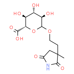 ChemSpider 2D Image | 2-(3-Methyl-2,5-dioxo-3-pyrrolidinyl)ethyl D-glucopyranosiduronic acid | C13H19NO9