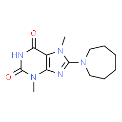 ChemSpider 2D Image | 8-(1-Azepanyl)-3,7-dimethyl-3,7-dihydro-1H-purine-2,6-dione | C13H19N5O2