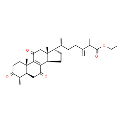 ChemSpider 2D Image | Ethyl (4alpha,5alpha)-4-methyl-3,7,11-trioxoergosta-8,24(28)-dien-26-oate | C31H44O5