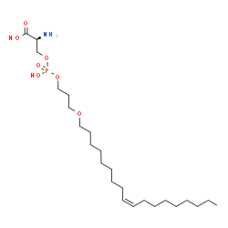 ChemSpider 2D Image | O-(Hydroxy{3-[(9Z)-9-octadecen-1-yloxy]propoxy}phosphoryl)-L-serine | C24H48NO7P