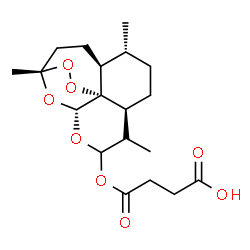 ChemSpider 2D Image | 4-Oxo-4-{[(1S,4S,5R,8S,12R,13R)-1,5,9-trimethyl-11,14,15,16-tetraoxatetracyclo[10.3.1.0~4,13~.0~8,13~]hexadec-10-yl]oxy}butanoic acid | C19H28O8