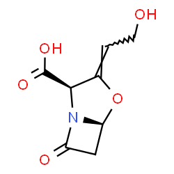 ChemSpider 2D Image | (2R,3Z,5S)-3-(2-Hydroxyethylidene)-7-oxo-4-oxa-1-azabicyclo[3.2.0]heptane-2-carboxylic acid | C8H9NO5