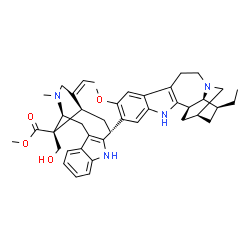 ChemSpider 2D Image | Methyl (3alpha,15alpha,19E)-16-(hydroxymethyl)-3-[(2alpha)-12-methoxyibogamin-13-yl]vobasan-17-oate | C42H52N4O4