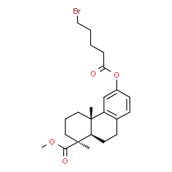 ChemSpider 2D Image | Methyl 12-[(5-bromopentanoyl)oxy]podocarpa-8,11,13-trien-16-oate | C23H31BrO4