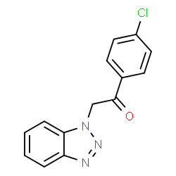 ChemSpider 2D Image | 2-Benzotriazol-1-yl-1-(4-chloro-phenyl)-ethanone | C14H10ClN3O