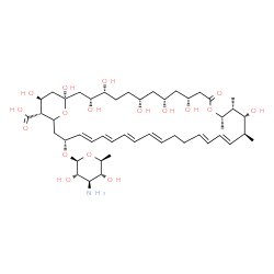 ChemSpider 2D Image | (1S,3R,4R,7R,9R,11R,15S,16R,17R,18S,19E,21E,25E,27E,29E,31E,33R,36R,37S)-33-[(3-Amino-3,6-dideoxy-beta-L-glucopyranosyl)oxy]-1,3,4,7,9,11,17,37-octahydroxy-15,16,18-trimethyl-13-oxo-14,39-dioxabicyclo
[33.3.1]nonatriaconta-19,21,25,27,29,31-hexaene-36-carboxylic acid | C47H75NO17