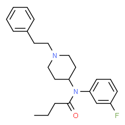 ChemSpider 2D Image | N-(3-Fluorophenyl)-N-[1-(2-phenylethyl)-4-piperidinyl]butanamide | C23H29FN2O
