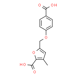 ChemSpider 2D Image | 5-[(4-Carboxyphenoxy)methyl]-3-methyl-2-furoic acid | C14H12O6