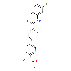 ChemSpider 2D Image | N-(2,5-Difluorophenyl)-N'-[2-(4-sulfamoylphenyl)ethyl]ethanediamide | C16H15F2N3O4S