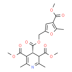 ChemSpider 2D Image | 4-{[4-(Methoxycarbonyl)-5-methyl-2-furyl]methyl} 3,5-dimethyl (4R)-2,6-dimethyl-3,4-dihydro-3,4,5-pyridinetricarboxylate | C20H23NO9
