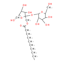 ChemSpider 2D Image | 1-O-Decanoyl-beta-D-tagatofuranosyl beta-D-allopyranoside | C22H40O12