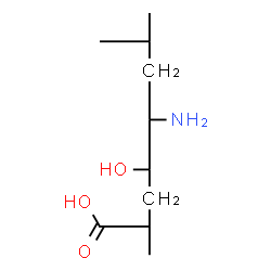 ChemSpider 2D Image | (2R,4S,5S)-5-Amino-4-hydroxy-2,7-dimethyloctanoic acid | C10H21NO3