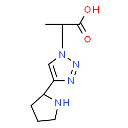 ChemSpider 2D Image | (2S)-2-{4-[(2S)-2-Pyrrolidinyl]-1H-1,2,3-triazol-1-yl}propanoic acid | C9H14N4O2