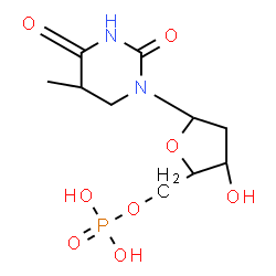 ChemSpider 2D Image | 5'-5,6-Dihydrothymidylic acid | C10H17N2O8P