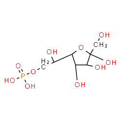 ChemSpider 2D Image | 1-C-(Hydroxymethyl)-6-O-phosphono-beta-D-altrofuranose | C7H15O10P